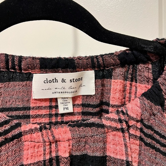 Anthropologie Cloth & Stone Daia Minj Plaid Dress - Petite Medium - Picture 4 of 8